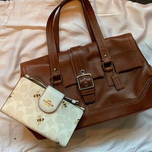 Coach bag and bee wallet